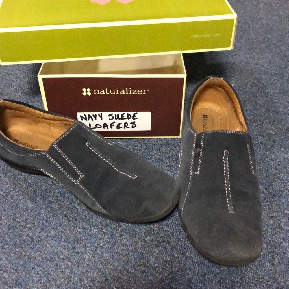 Naturalizer Navy Suede Loafers
